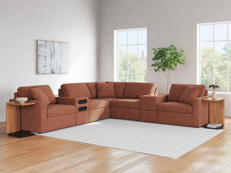 Modmax Spice Performance Fabric,Next-Gen Nuvella™ 7-Piece Balanced Sectional with Audio and Storage Consoles - image 2