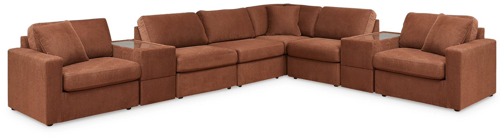 Side view highlighting sectional shape of Modmax Spice sofa