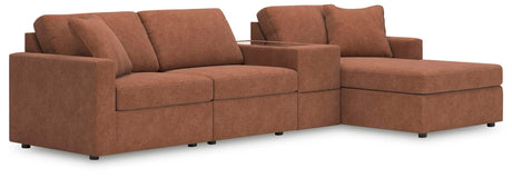 Modmax Spice Performance Fabric,Next-Gen Nuvella™ 4-Piece Sectional with Chaise - image 1