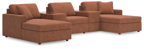 Modmax Spice Performance Fabric,Next-Gen Nuvella™ 5-Piece Pit Sectional - image 1