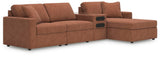 Modmax Spice Performance Fabric,Next-Gen Nuvella™ 4-Piece Sectional with Chaise - image 1