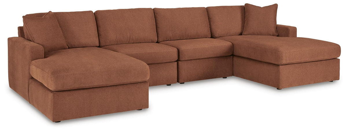 Modmax Spice Performance Fabric,Next-Gen Nuvella™ 4-Piece Sectional with Chaise - image 2
