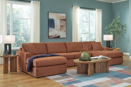 Modmax Spice Performance Fabric,Next-Gen Nuvella™ 4-Piece Sectional with Chaise - image 3