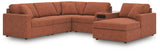 Modmax Spice Performance Fabric,Next-Gen Nuvella™ 6-Piece Sectional with Audio System and Chaise view 2
