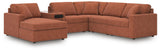 Modmax Spice Performance Fabric,Next-Gen Nuvella™ 6-Piece Sectional with Audio System and Chaise - image 1