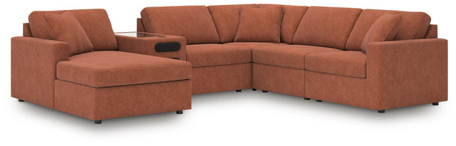 Modmax Spice Performance Fabric,Next-Gen Nuvella™ 6-Piece Sectional with Audio System and Chaise - image 1
