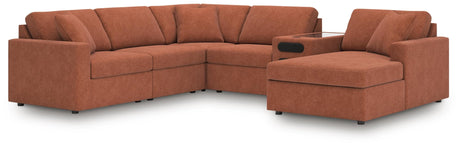 Modmax Spice Performance Fabric,Next-Gen Nuvella™ 6-Piece Sectional with Audio System and Chaise - image 1