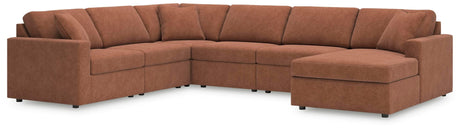 Modmax Spice Performance Fabric,Next-Gen Nuvella™ 6-Piece Sectional with Chaise - image 1