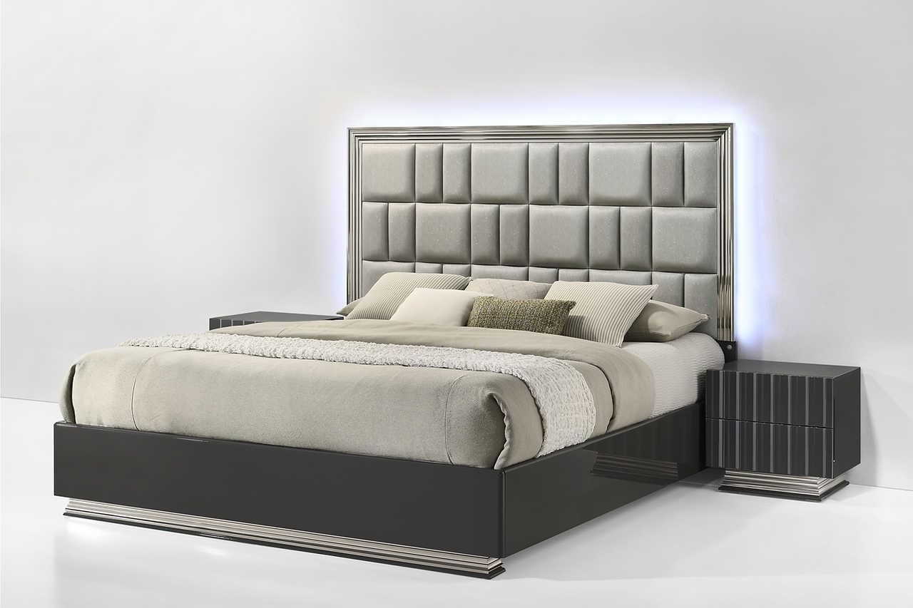 Bedroom view showing the set's bed and dresser