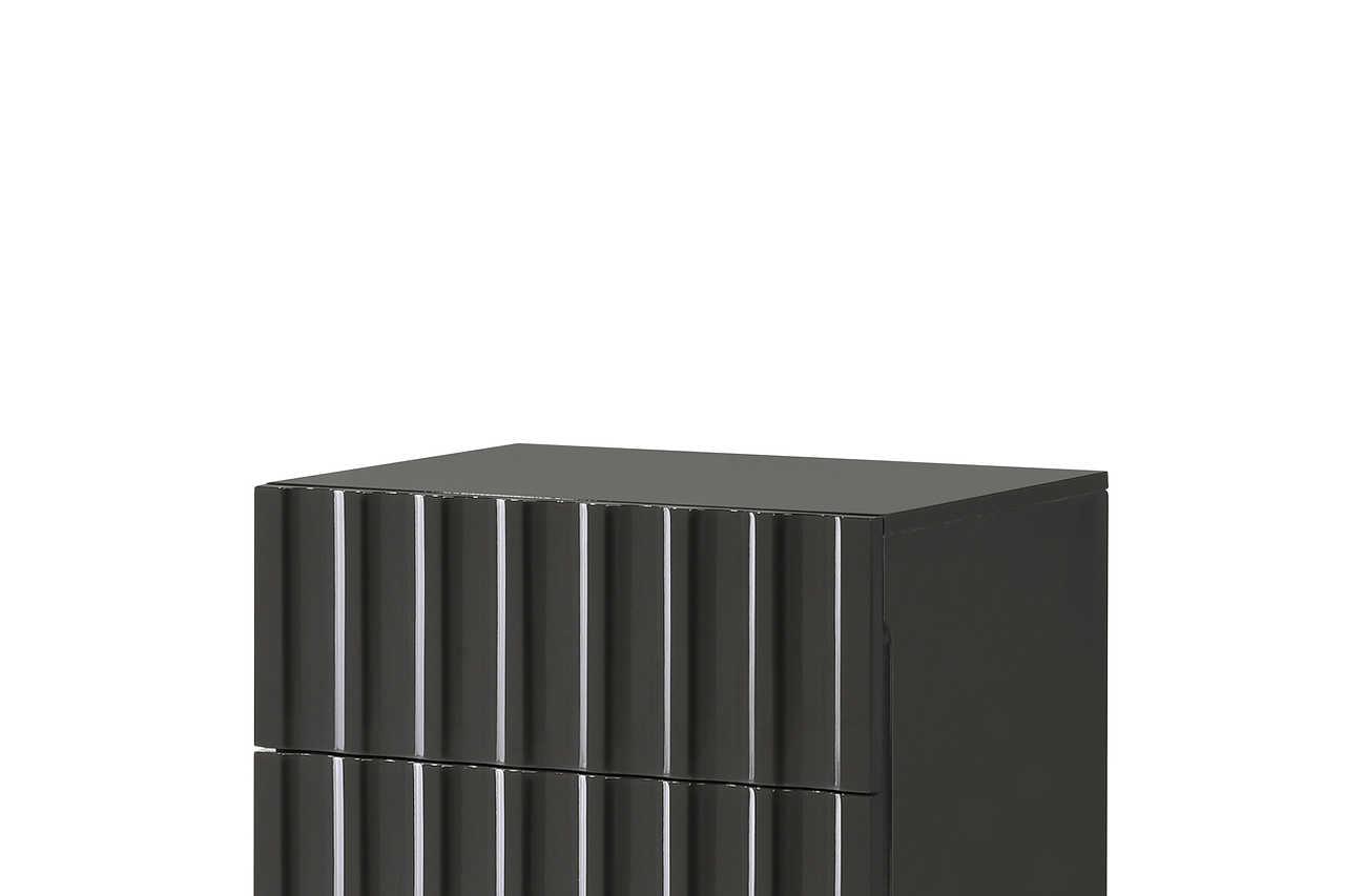 Nightstand from Mona Gray Upholstered LED Panel Bedroom Set