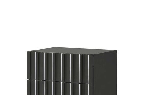 Nightstand from Mona Gray Upholstered LED Panel Bedroom Set