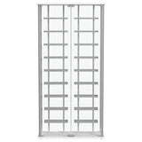 Montara Tempered Glass LED Wine Storage Curio Cabinet Chrome front view