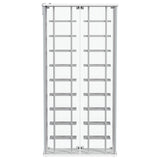 Montara Tempered Glass LED Wine Storage Curio Cabinet Chrome front view
