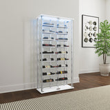 Side angle of Montara LED Wine Storage Curio Cabinet