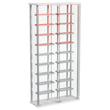 Montara Tempered Glass LED Wine Storage Curio Cabinet Chrome front view