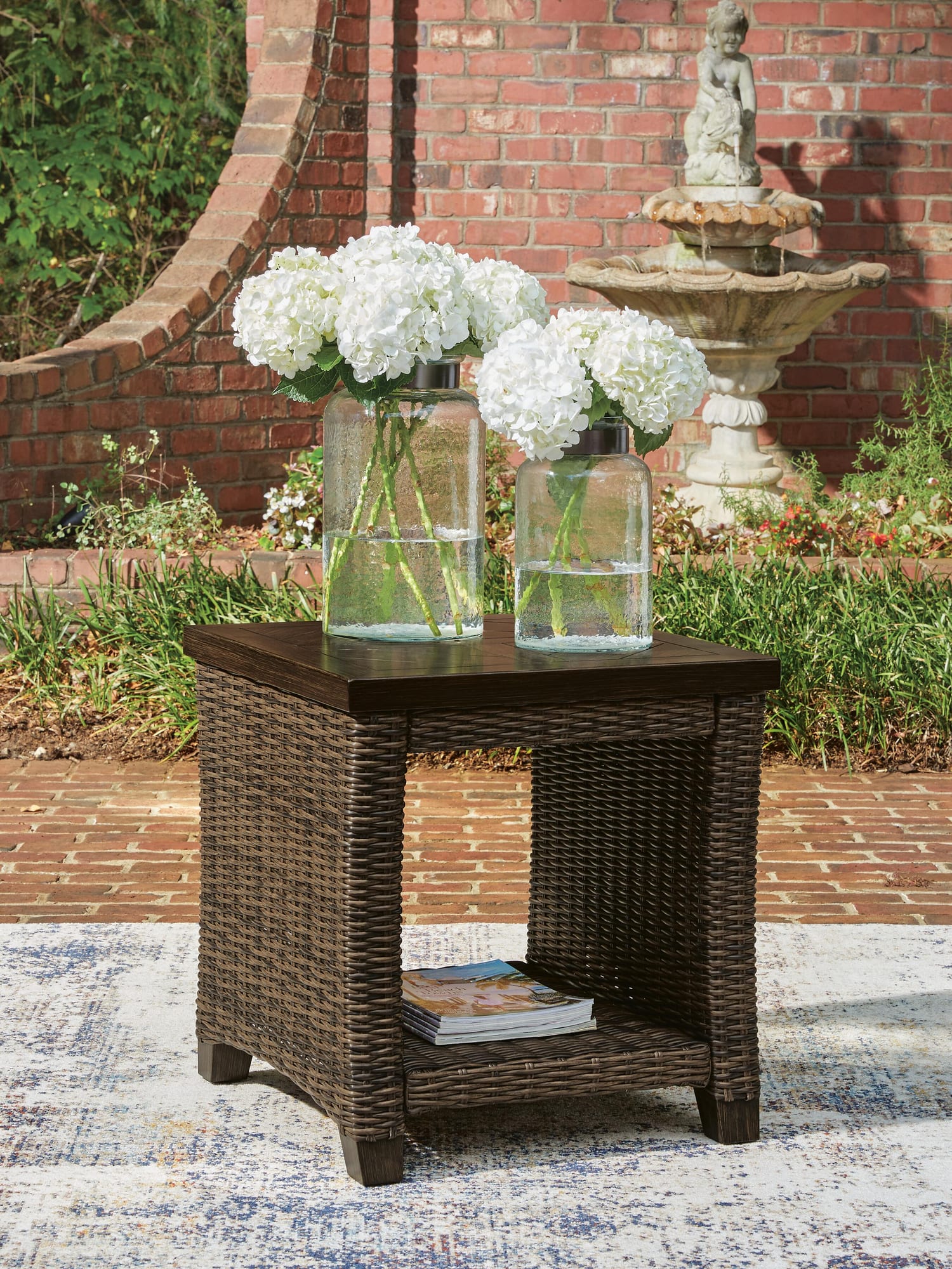 Monterey Point Dark Brown Outdoor End Table from Decor Furniture