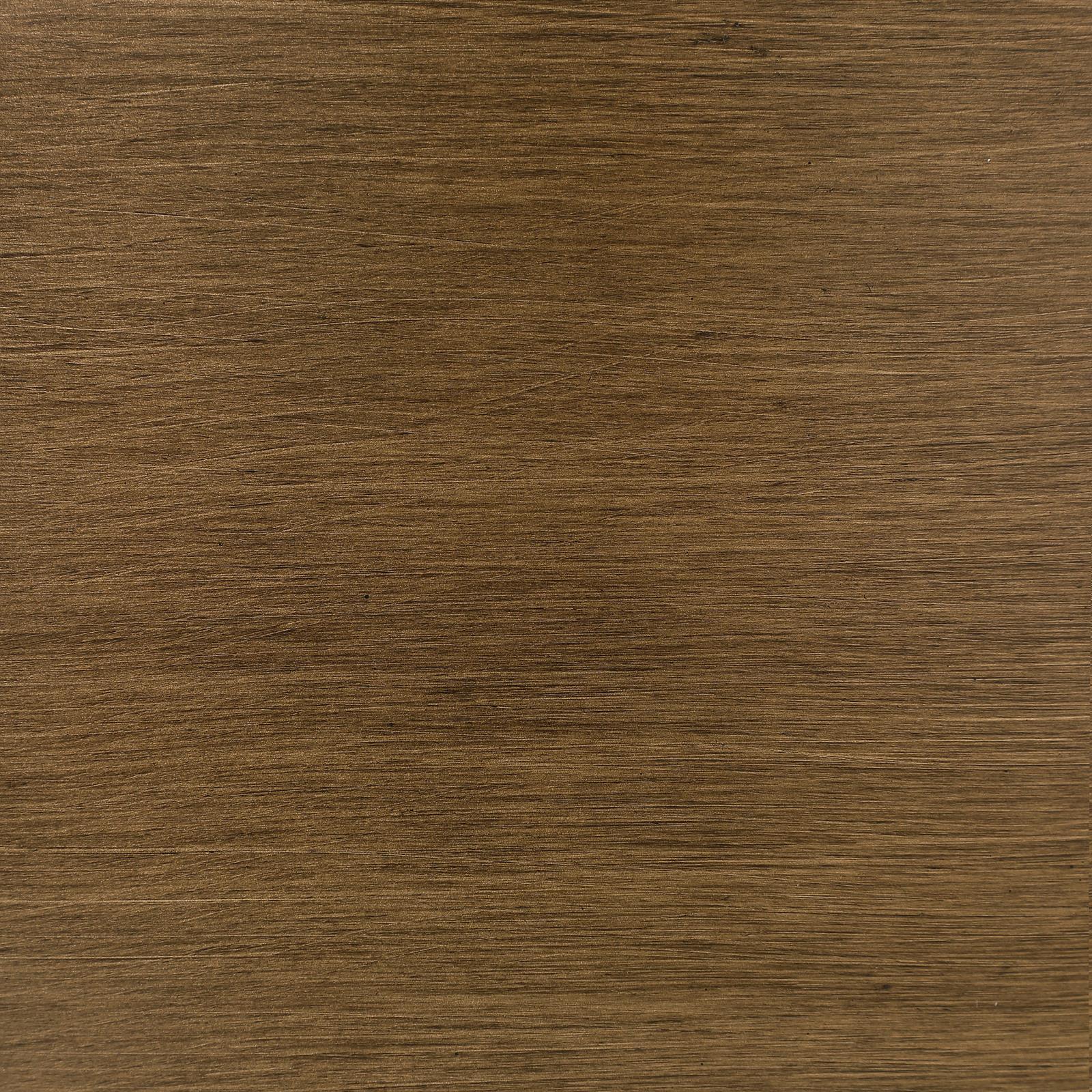 Morena round end table with tawny tempered glass top and brushed bronze metal base