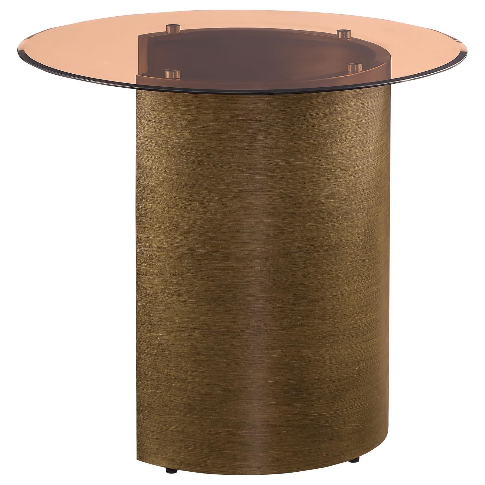 Morena round end table in living room setting