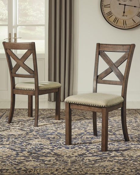 Barstool nailhead trim in antiqued bronze-tone finish