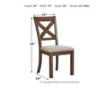 Side angle of the full dining set with barstools and server