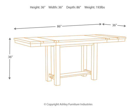 Top view of the plank-effect tabletop