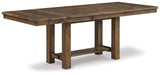 Moriville Grayish Brown Rectangular Dining Room Set detail view