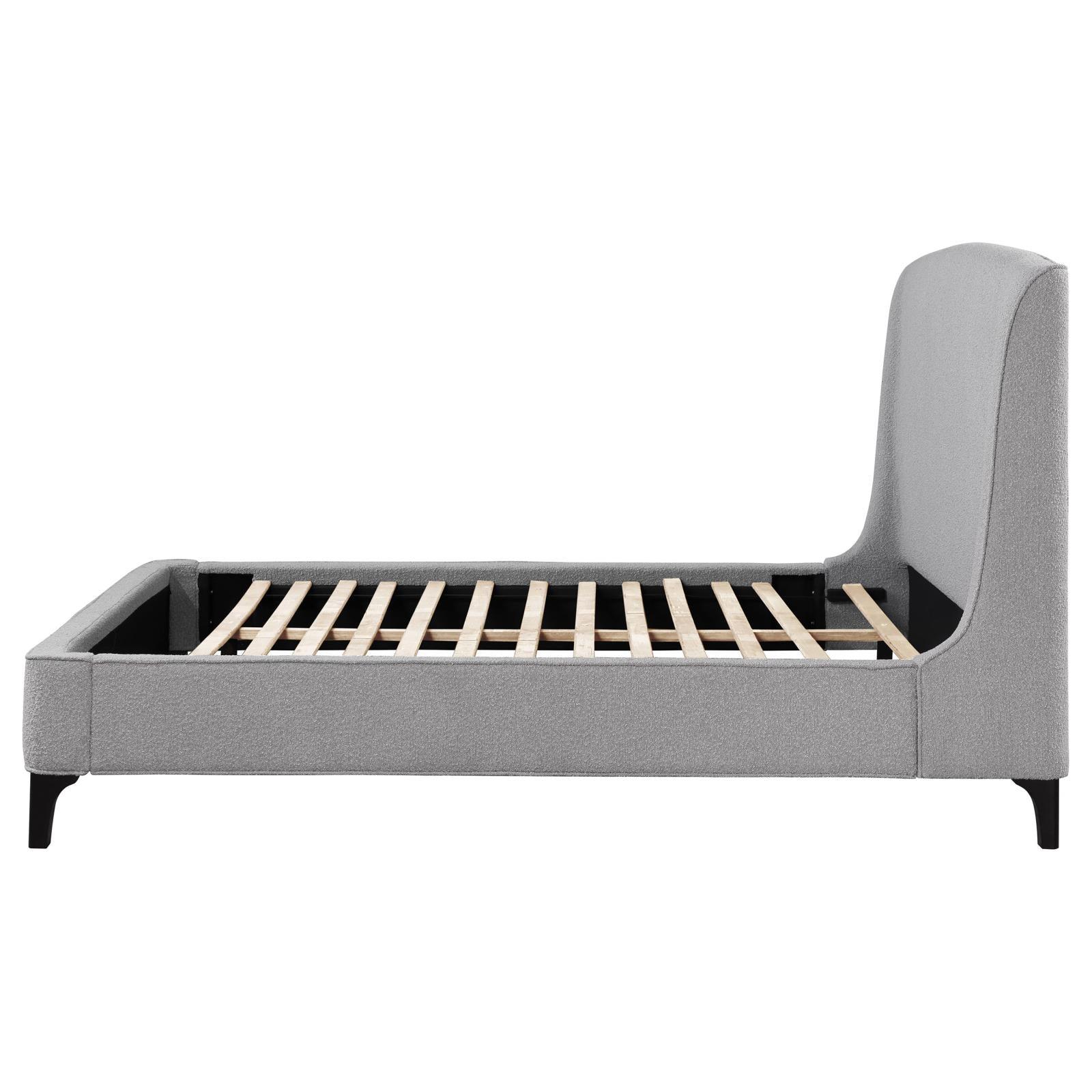 Detail of upholstery texture on Mosby King platform bed