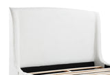 Mosby Eastern King Upholstered Curved Headboard Platform Bed White
