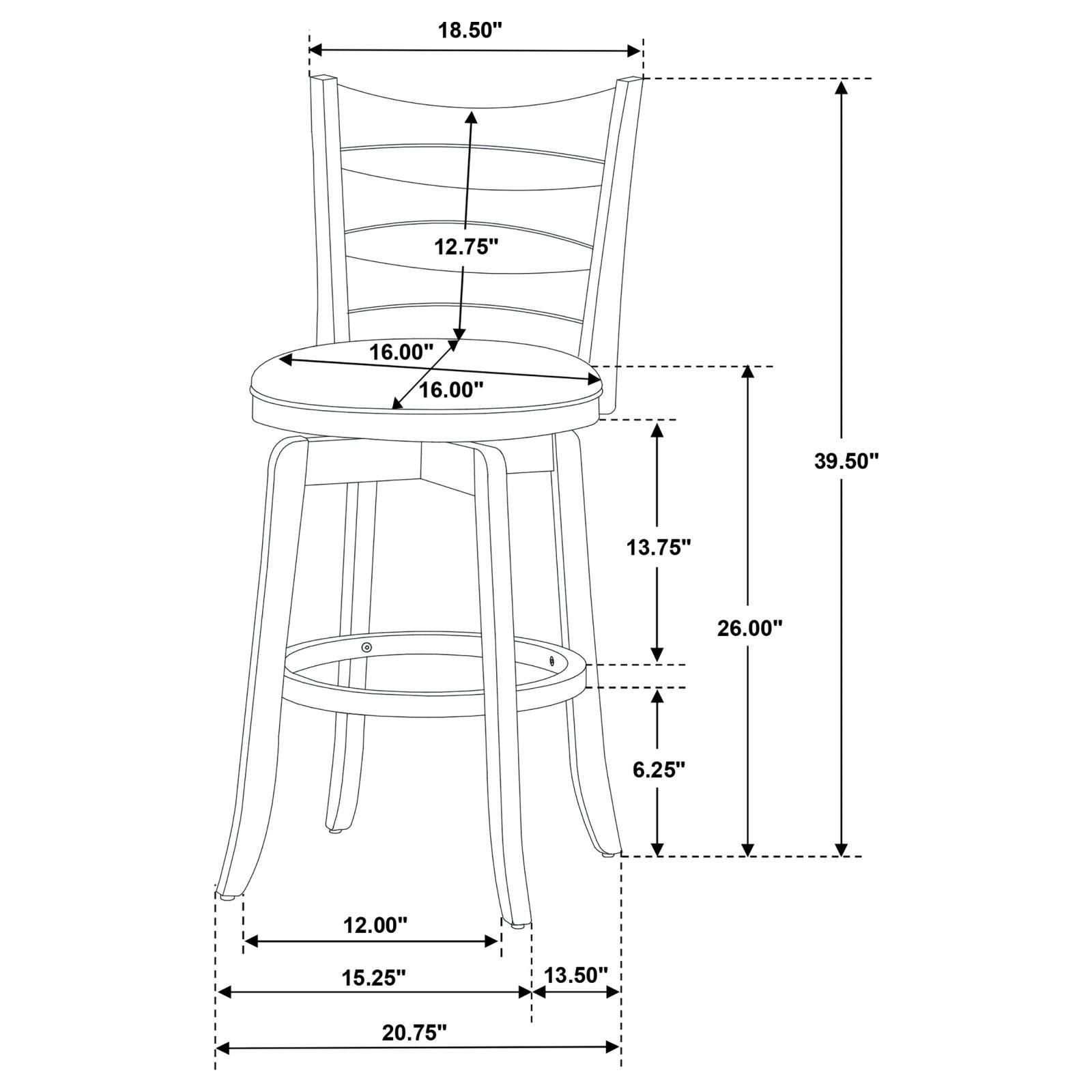 Murphy bar stool balanced on flooring with plastic glides beneath legs