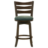 Rear view of Murphy ladder back counter height swivel bar stool
