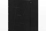 Naomi Black LED Nightstand styling in bedroom
