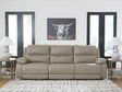 Narwhal Place Pebble Faux Leather 3-Piece Power Reclining Sectional - image 1
