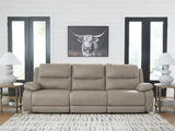 Narwhal Place Pebble Faux Leather 3-Piece Power Reclining Sectional - image 1