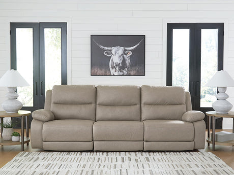 Narwhal Place Pebble Faux Leather 3-Piece Power Reclining Sectional - image 1