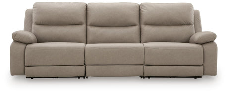 Narwhal Place Pebble Faux Leather 3-Piece Power Reclining Sectional - image 2
