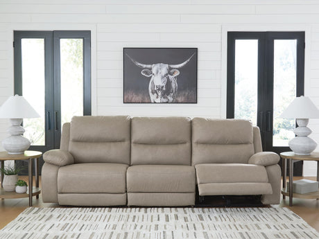 Narwhal Place Pebble Faux Leather 3-Piece Power Reclining Sectional - image 3