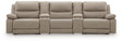 Narwhal Place Pebble Faux Leather 5-Piece Power Reclining Sectional view 3
