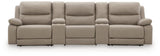 Narwhal Place Pebble Faux Leather 5-Piece Power Reclining Sectional view 3
