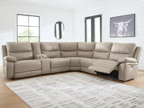 Narwhal Place Pebble Faux Leather 6-Piece Power Reclining Sectional - image 1