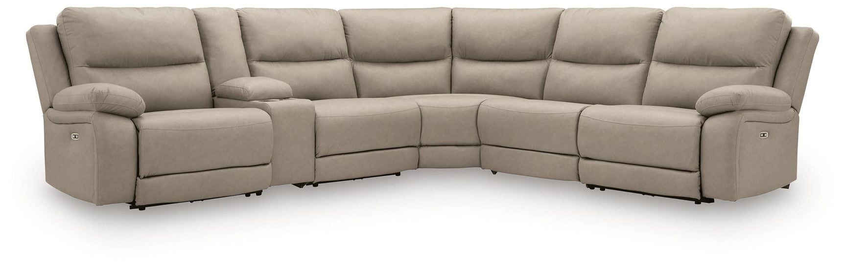 Narwhal Place Pebble Faux Leather 6-Piece Power Reclining Sectional - image 2