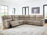 Narwhal Place Pebble Faux Leather 6-Piece Power Reclining Sectional - image 3