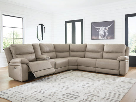 Narwhal Place Pebble Faux Leather 6-Piece Power Reclining Sectional - image 3