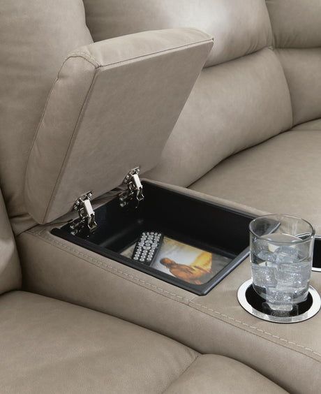 Narwhal Place Pebble Faux Leather 6-Piece Power Reclining Sectional - image 6