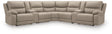 Narwhal Place Pebble Faux Leather 7-Piece Reclining Sectional with Storage Consoles view 4