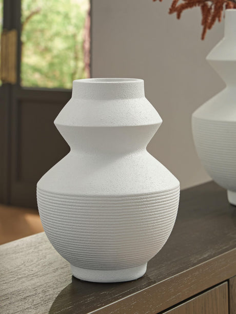Naveen White Vase from Decor Furniture
