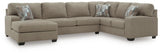 Newellen Hemp Chenille 3-Piece Sectional with Chaise - image 2