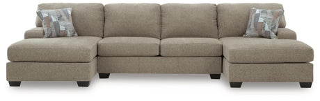 Newellen Hemp Chenille 3-Piece Sleeper Sectional with Double Chaise - image 2