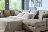 Newellen Hemp Chenille 3-Piece Sleeper Sectional with Chaise - image 3