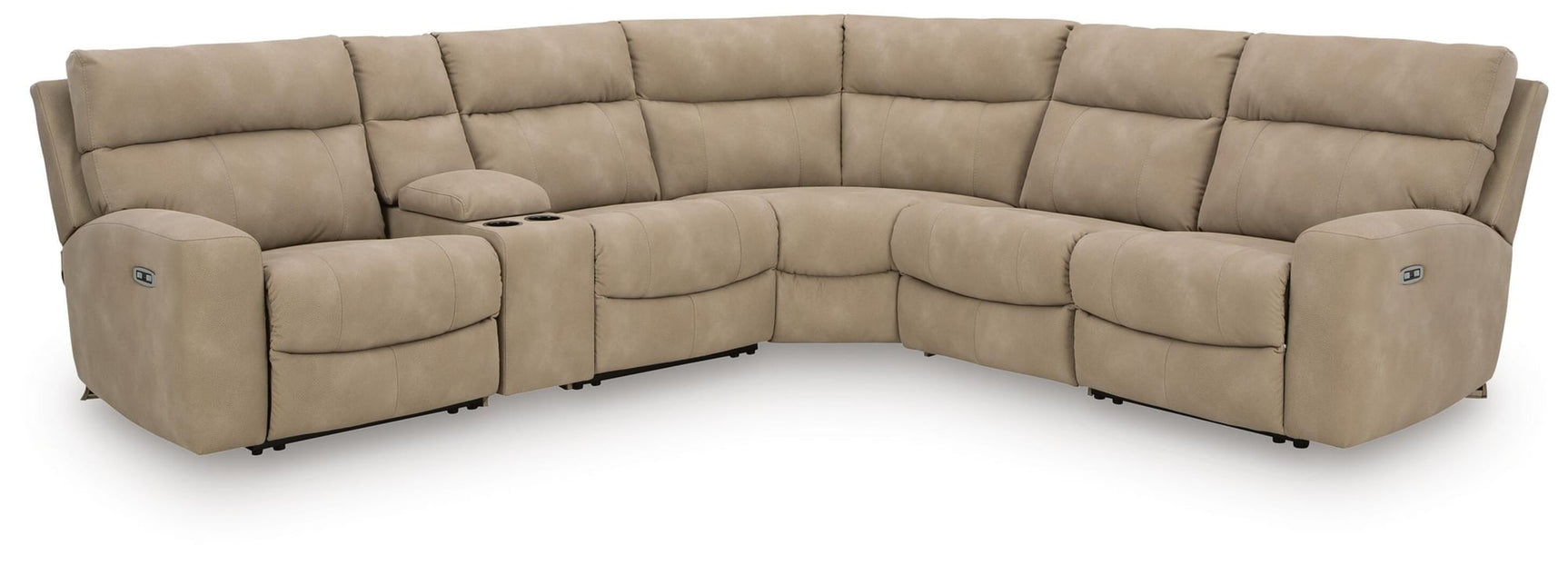 Next-Gen Durapella Sand Microfiber 6-Piece Power Reclining Sectional - image 2
