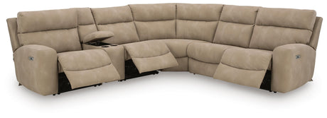 Next-Gen Durapella Sand Microfiber 6-Piece Power Reclining Sectional - image 3